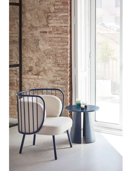 Mesa Auxiliar CEP Ø50 cm, DM / Fresno Azul - Teulat. Vackart