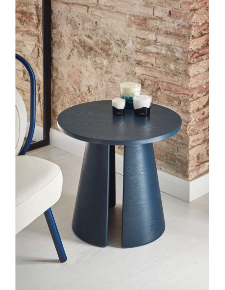 Mesa Auxiliar CEP Ø50 cm, DM / Fresno Azul - Teulat. Vackart