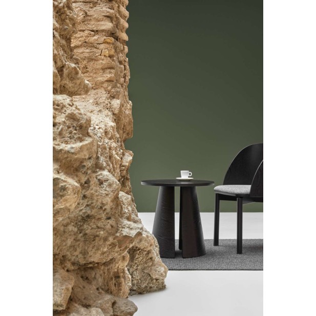 Mesa Auxiliar CEP Ø50 cm, DM / Fresno Negro - Teulat. Vackart