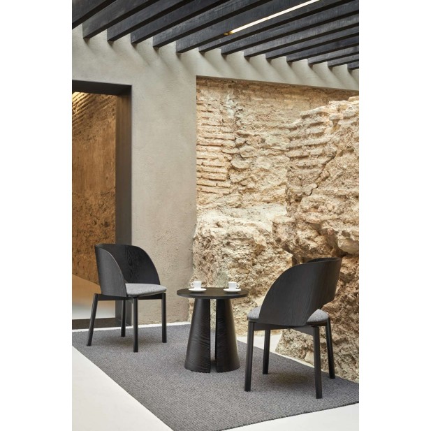 Mesa Auxiliar CEP Ø50 cm, DM / Fresno Negro - Teulat. Vackart