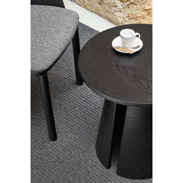 Mesa Auxiliar CEP Ø50 cm, DM / Fresno Negro - Teulat. Vackart