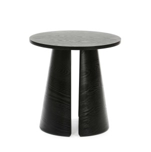 Mesa Auxiliar CEP Ø50 cm, DM / Fresno Negro - Teulat. Las modernas y más exclusivas mesas de diseño nórdico, solo en Vackart tu tienda de diseño online.