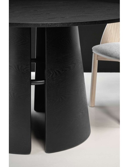Mesa CEP Ø137 cm de Comedor, DM / Fresno Negro - Teulat. Vackart