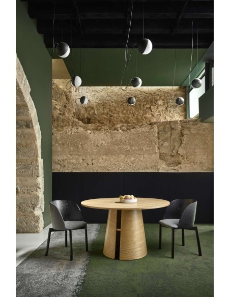 Mesa CEP Ø137 cm de Comedor, DM / Fresno Natural - Teulat. Vackart