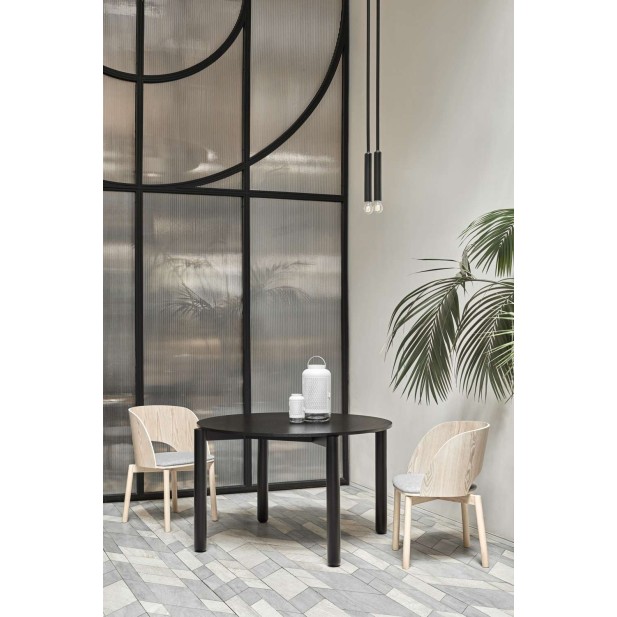 Mesa ATLAS Ø120 cm, DM / Fresno Negro - Teulat. Vackart