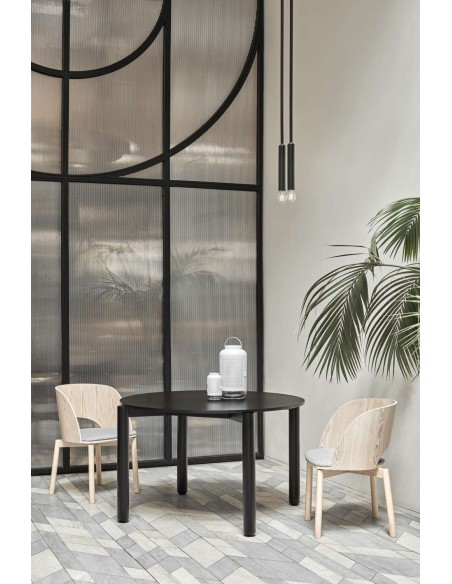 Mesa ATLAS Ø120 cm, DM / Fresno Negro - Teulat. Vackart