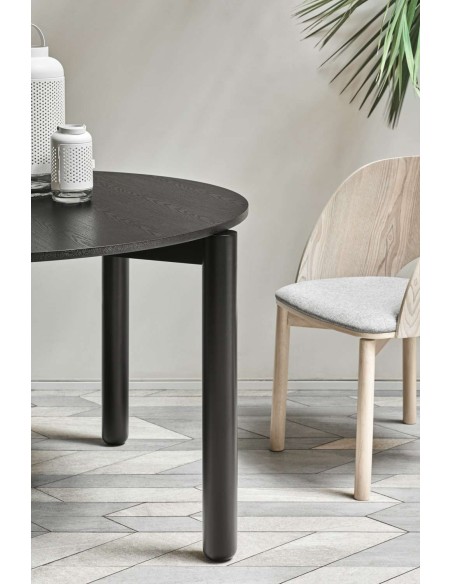 Mesa ATLAS Ø120 cm, DM / Fresno Negro - Teulat. Vackart