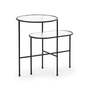 Mesa Auxiliar NIX, Metal Negro / Cristal - Teulat. Las modernas y más exclusivas mesas de diseño nórdico, solo en Vackart tu tienda de diseño online.