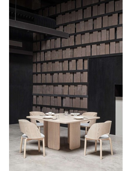 Mesa ARQ 137x137 cm, DM / Fresno Natural - Teulat. Vackart