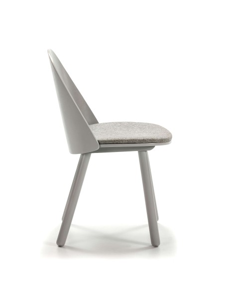 Silla UMA, Madera / Textil Gris Claro - Teulat. Vackart