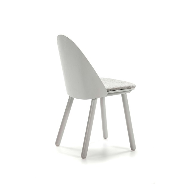 Silla UMA, Madera / Textil Gris Claro - Teulat. Vackart
