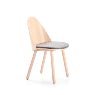 Silla UMA, Madera Natural / Textil Gris Claro - Teulat. Las más exclusivas sillas de diseño nórdico, solo en Vackart tu tienda de diseño online.