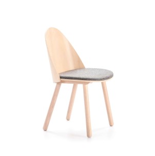 Silla UMA, Madera Natural / Textil Gris Claro - Teulat. Las más exclusivas sillas de diseño nórdico, solo en Vackart tu tienda de diseño online.