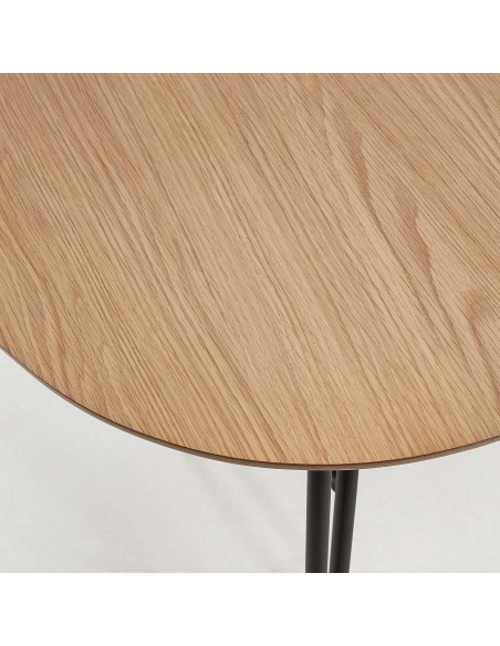 Mesa ext NOVAC 170(320)x100 cm roble/acero Kave Home/Vackart CC1074M46