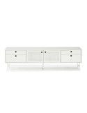 Mueble TV PUNTO 180 cm, DM / Metal Blanco - Teulat