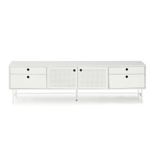 Mueble TV PUNTO 180 cm, DM / Metal Blanco - Teulat. Los modernos y más exclusivos muebles de diseño nórdico, solo en Vackart tu tienda de diseño online.