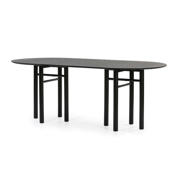 Mesa JUNCO 200x100 cm, DM / Fresno Negro - Teulat. Vackart