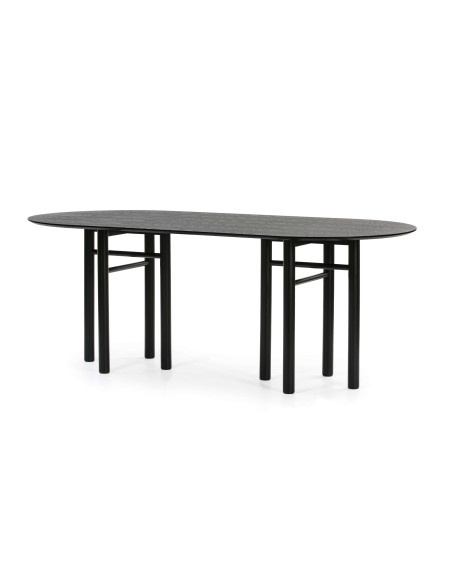 Mesa JUNCO 200x100 cm, DM / Fresno Negro - Teulat. Vackart