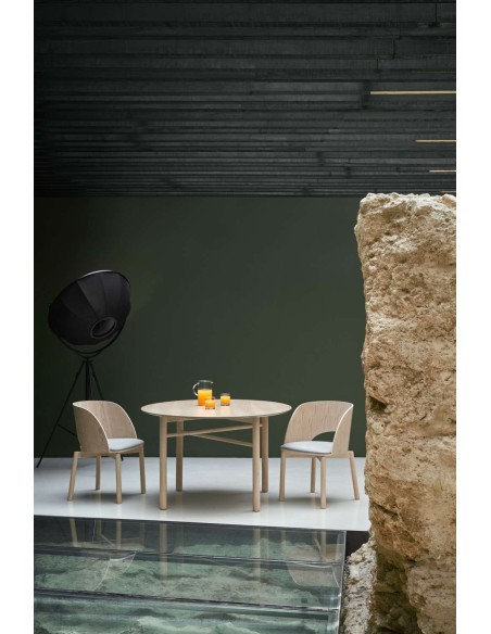 Mesa JUNCO Ø120 cm, DM / Fresno Natural - Teulat. Vackart