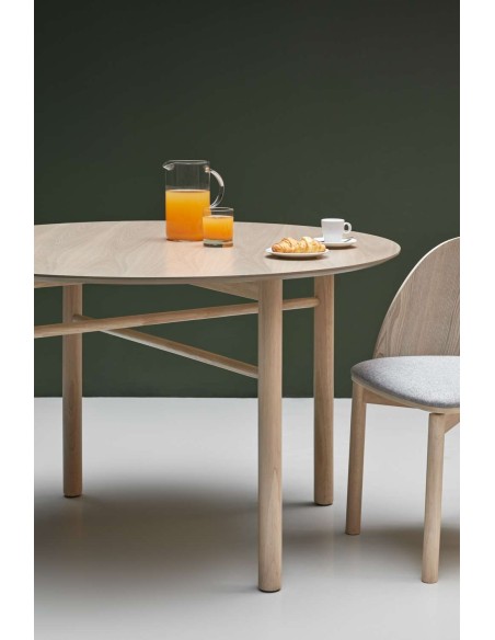 Mesa JUNCO Ø120 cm, DM / Fresno Natural - Teulat. Vackart