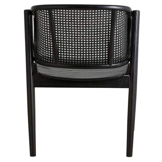 Sillón WICKY, Madera / Ratán Negro - Nordal. Vackart