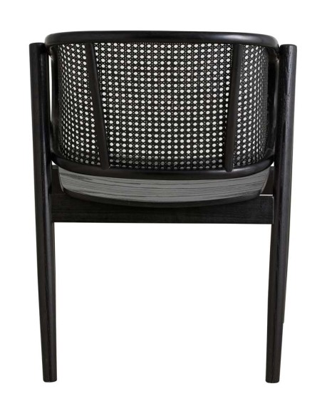 Sillón WICKY, Madera / Ratán Negro - Nordal. Vackart