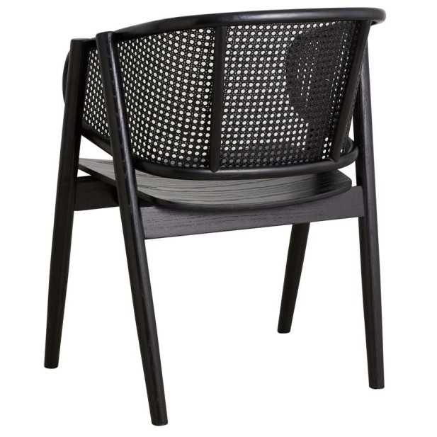 Sillón WICKY, Madera / Ratán Negro - Nordal. Vackart