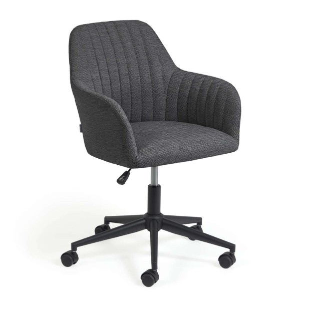Silla de escritorio Madina gris oscuro  - Kave Home
