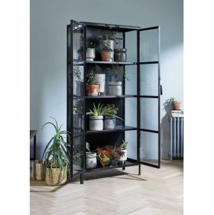 Vitrina PHOENIX, Metal Negro / Cristal - Nordal 2