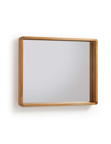 Espejo Kuveni madera maciza teca 80x65 cm - Kave Home/Vackart SN006M47