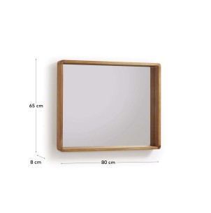 Espejo Kuveni madera maciza teca 80x65 cm - Kave Home/Vackart SN006M47 2