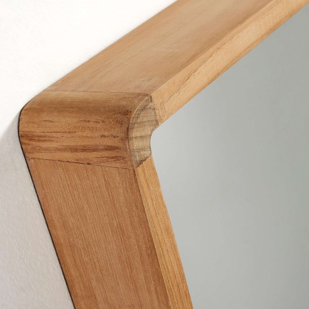 Espejo Kuveni madera maciza teca 80x65 cm - Kave Home/Vackart SN006M47