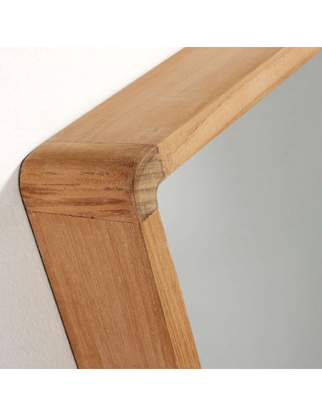 Espejo Kuveni madera maciza teca 80x65 cm - Kave Home/Vackart SN006M47