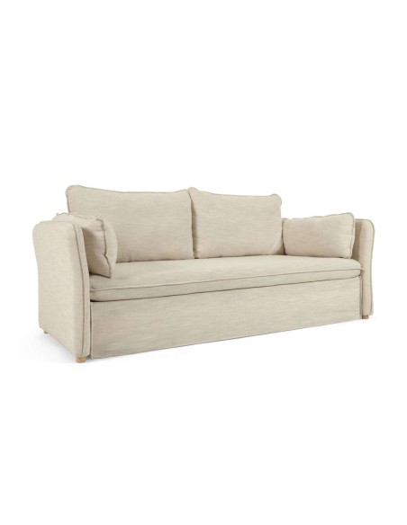 Sofá cama TANIT blanco/haya 210 cm - Kave Home, Vackart - S799_60_SN39