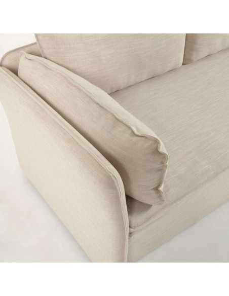 Sofá cama TANIT blanco/haya 210 cm - Kave Home, Vackart - S799_60_SN39