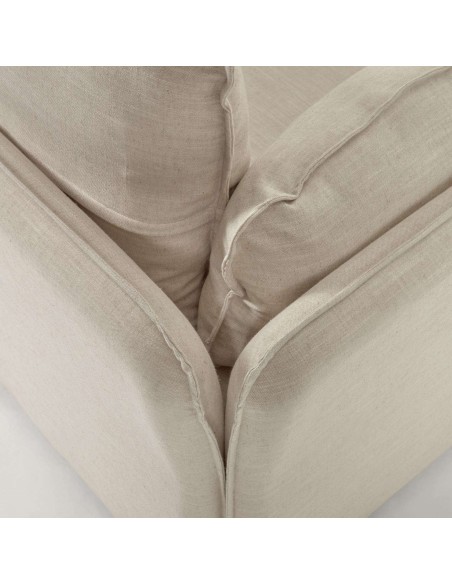 Sofá cama TANIT blanco/haya 210 cm - Kave Home, Vackart - S799_60_SN39