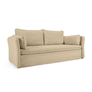 Sofá cama TANIT beige/patas haya 210 cm - Kave Home, Vackart - S799_60_SN12. Muebles de diseño.