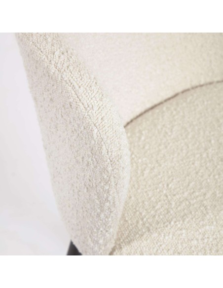 Taburete CISELIA 75 cm borrego blanco/metal negro - Kave Home