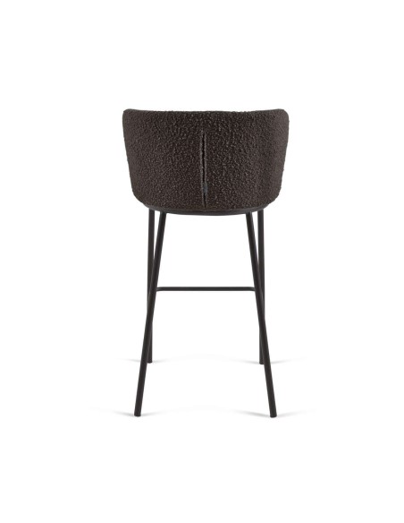 Taburete CISELIA 75 cm borrego negro/metal negro - Kave Home