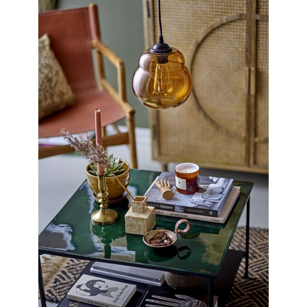 Silla con Brazos OLLIE, Teca Natural / Piel Marrón - Bloomingville. Vackart Silla con Brazos OLLIE, Teca Natural / Piel Marrón - Bloomingville. Vackart