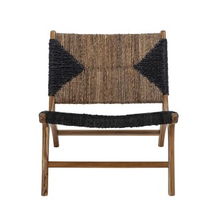 Sillón GRANT, Teca Natural / Negro - Bloomingville. Las modernas y exclusivas sillas de diseño nórdico de Bloomingville, en Vackart tu tienda de diseño.