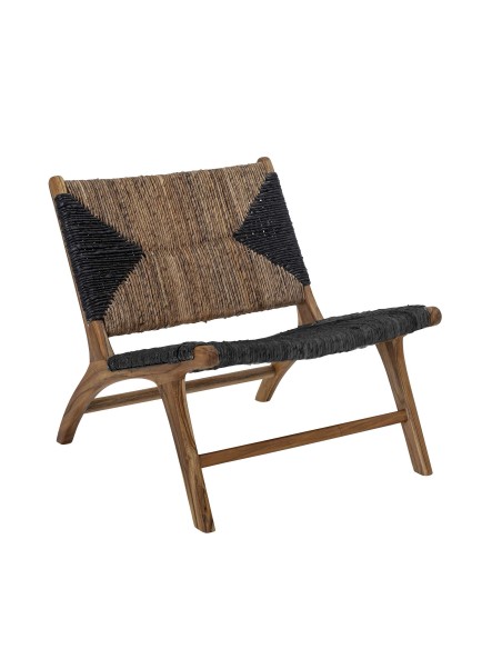 Sillón GRANT, Teca Natural / Negro - Bloomingville. Vackart