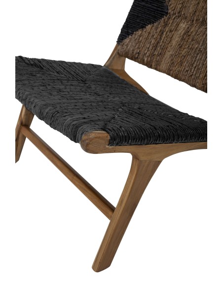 Sillón GRANT, Teca Natural / Negro - Bloomingville. Vackart