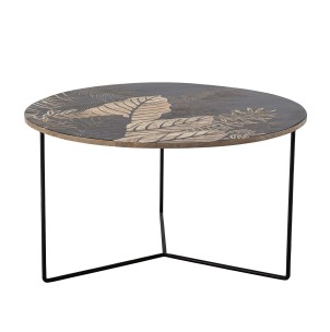 Mesa de Centro LAC, Mango / Metal Negro - Bloomingville. Las modernas y exclusivas mesas de diseño nórdico de Bloomingville en Vackart, tu tienda de diseño online.