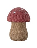 Cesta con Tapa CORINTHA, Fibra Natural / Rojo - Bloomingville