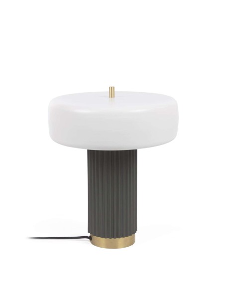 Lámpara mesa Serenella metal blanco/verde-Kave Home,Vackart. LH0180R05