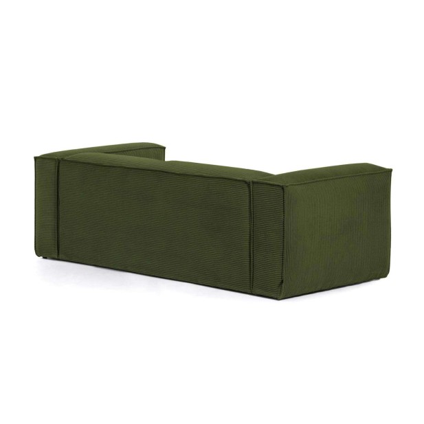 Sofá Blok 3 plazas pana verde 240 cm - Kave Home, Vackart. S570LN19