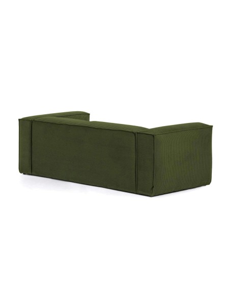 Sofá Blok 3 plazas pana verde 240 cm - Kave Home, Vackart. S570LN19