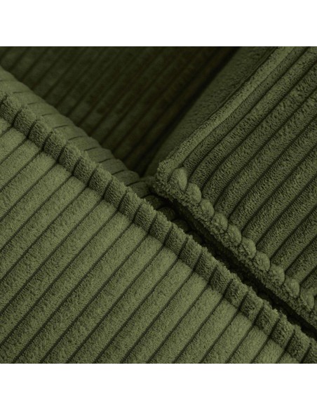 Sofá Blok 3 plazas pana verde 240 cm - Kave Home, Vackart. S570LN19