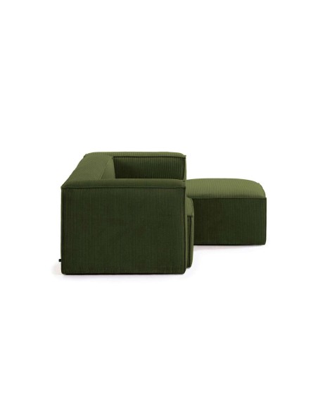 Sofá Blok 2 plazas pana gruesa verde 240cm-Kave Home, Vackart.S574LN19